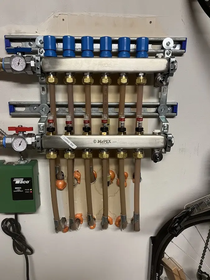 Plumber performing Gas Leak Detection at a residential property in Dwight